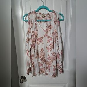 Women's long sleeve cold shoulder blouse Como Blu brand 2X